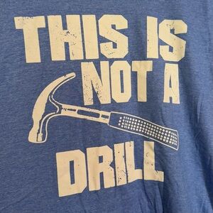 Men’s Funny Handyman Dad Joke‎ Humor- Blue- Size Large